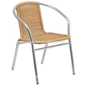 Mobília instantânea Barato Rattan Restaurante Indoor-Outdoor Stacking Empilhável Cadeira